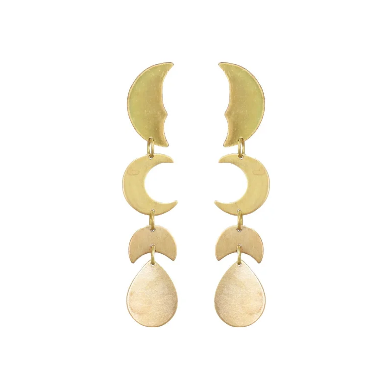 Ladies dangly earrings-Lunar Earrings