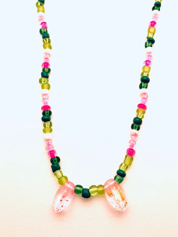 Ladies colorful gemstone necklaces-The Spring Beaded Bag Charm