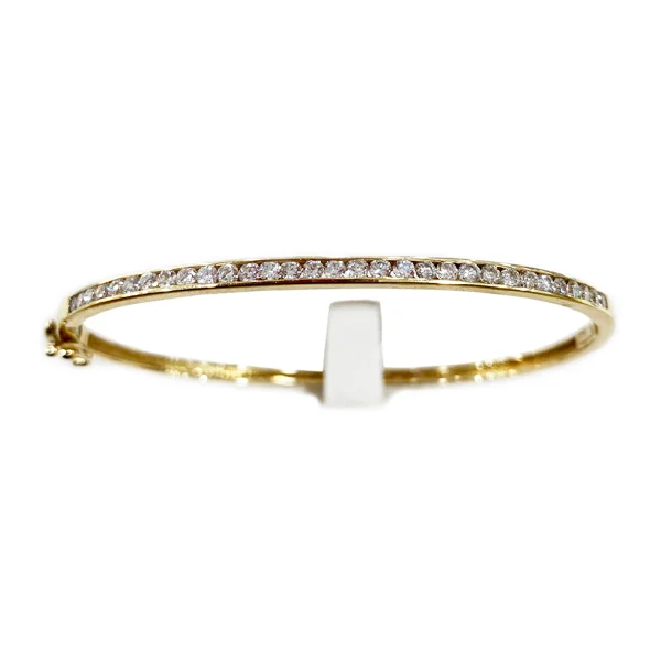 14k Yellow Gold Diamond Bangle