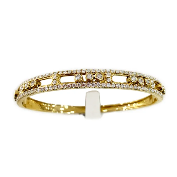 18k Yellow Gold Diamond Bangle