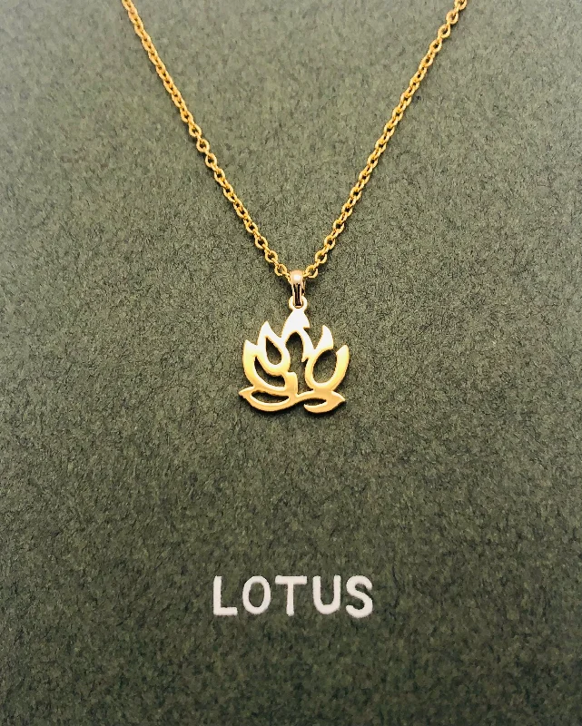 Ladies multi-strand necklaces-Lotus in English Necklace