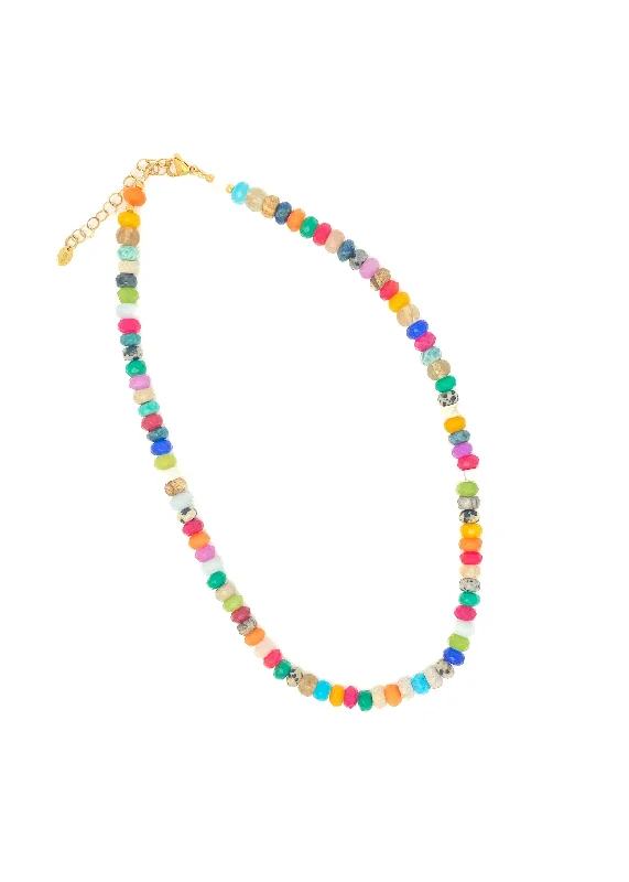 Ladies circle necklaces-Rainbow Bright