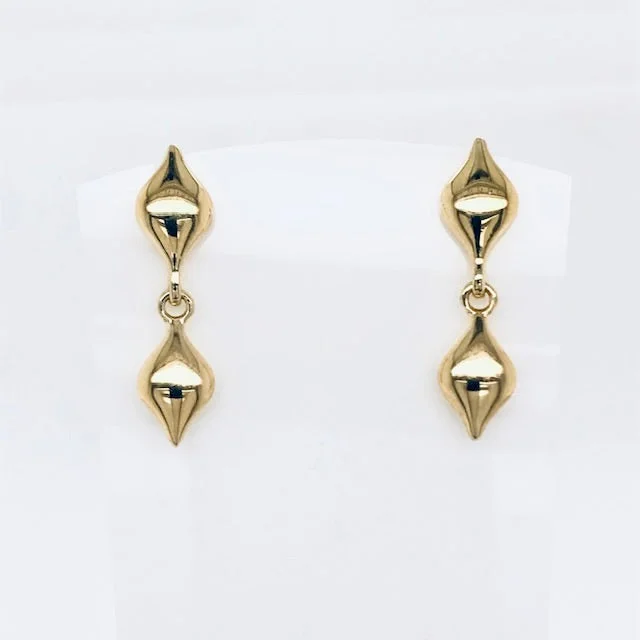 Ladies long earrings-Mini Teardrop Earrings in Vermeil