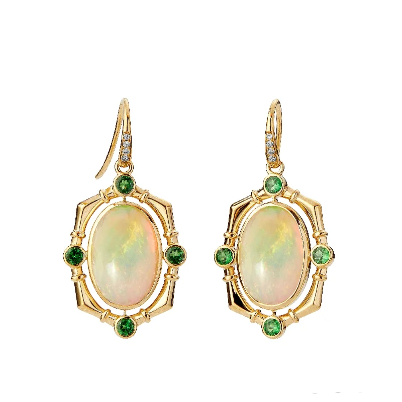 Ladies chic earrings-Opal Earrings