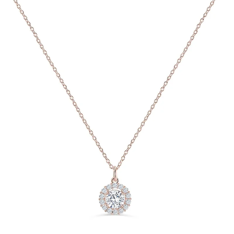 Ladies gold necklaces-The Lily - Rose Gold