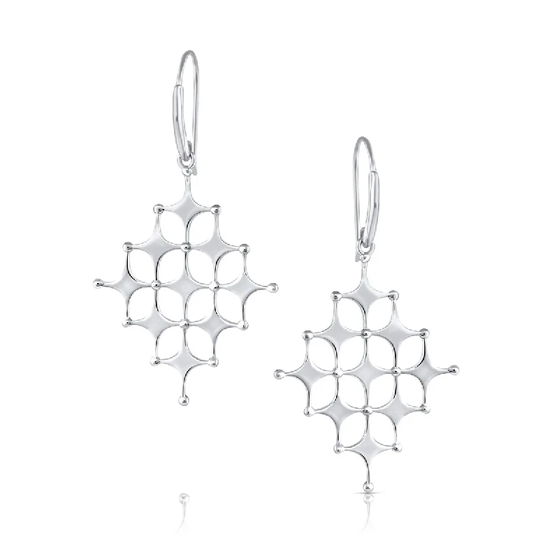 Ladies silver chandelier earrings-Satellite Mini Cluster Earring