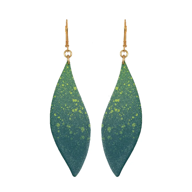 Ladies silver drop earrings-Verde Tilde Earrings