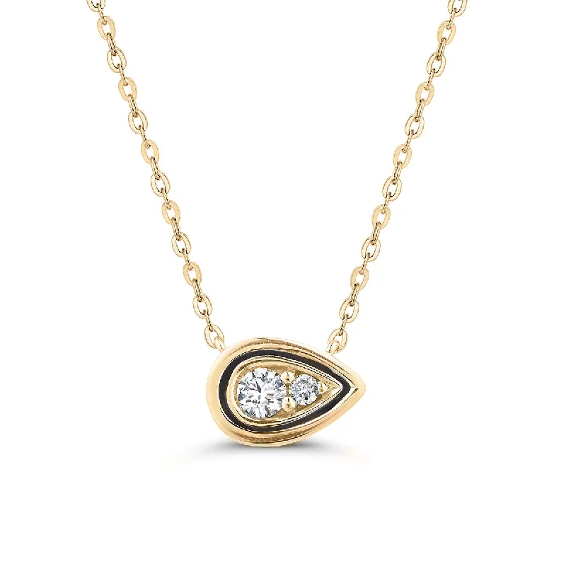 Ladies gold necklaces-Perfect-Pear Pendant in 14K Gold