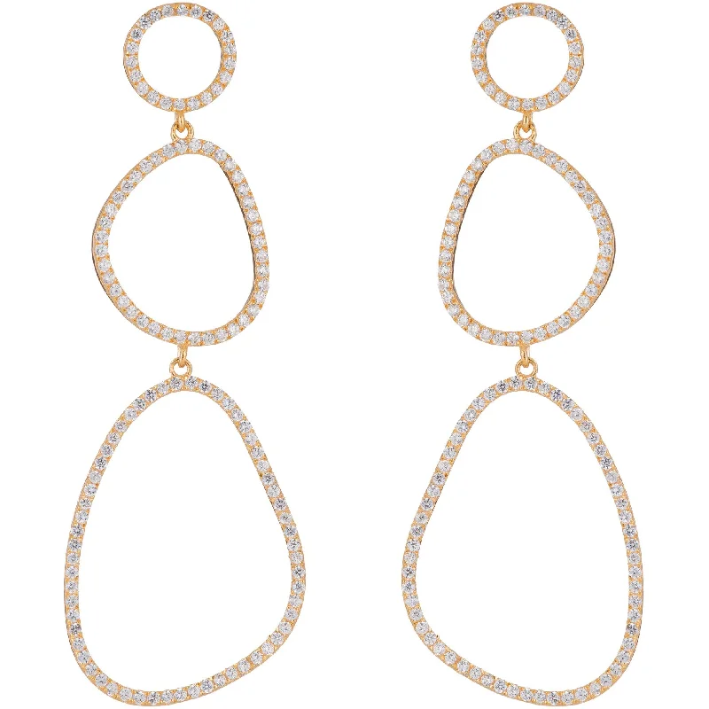 Ladies bridal earrings-Gold Mena