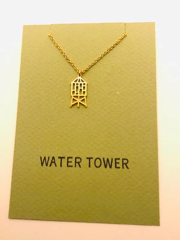 Ladies adjustable necklaces-Water Tower Petit Pendant