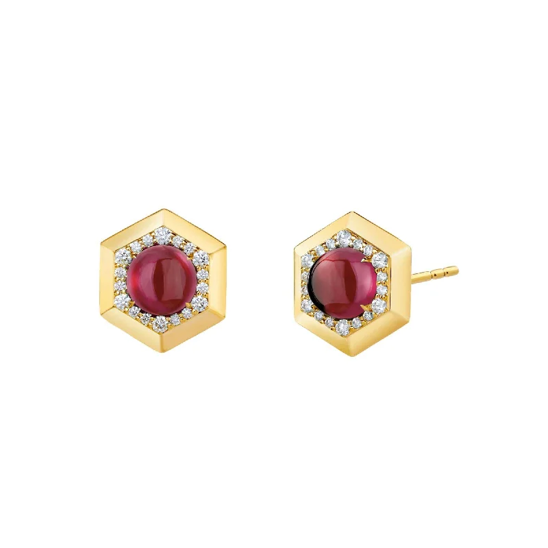 Ladies classic earrings-Hexagon Earrings