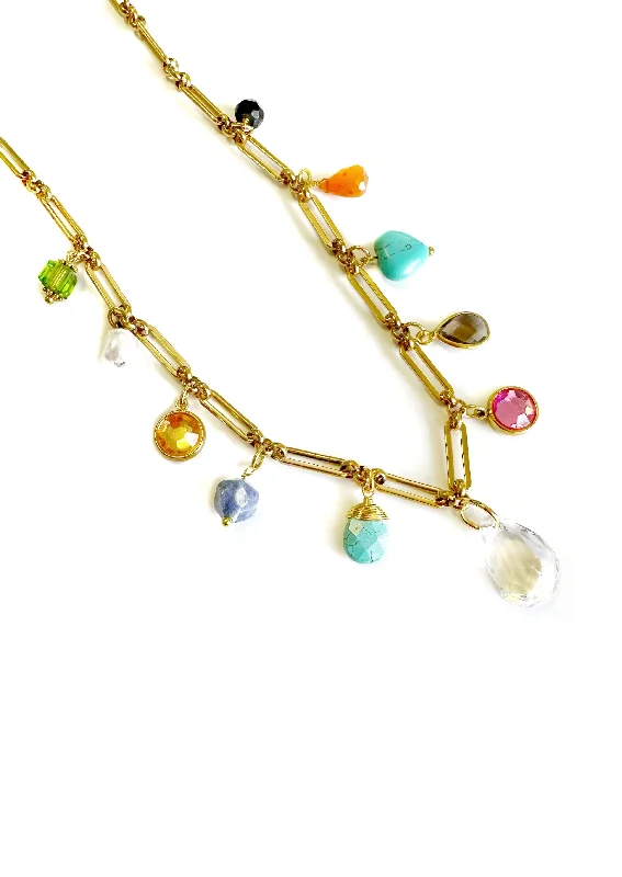 Ladies birthstone necklaces-Lacy