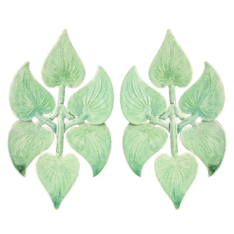 Ladies tassel earrings-Grand Jade Indah Earrings