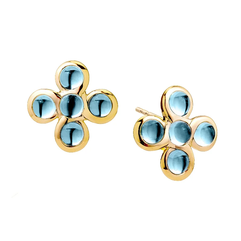 Ladies elegant earrings-Five Cabochon Studs