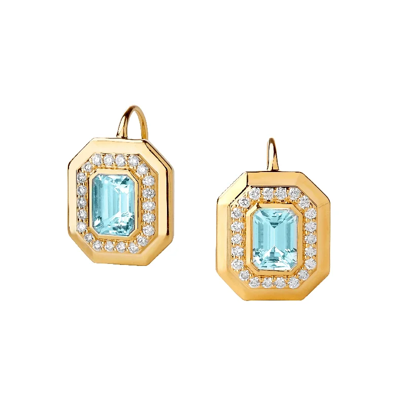 Ladies bold earrings-Emerald Cut Earrings