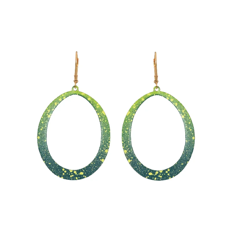 Ladies gold drop earrings-Little Verde Meli Earrings