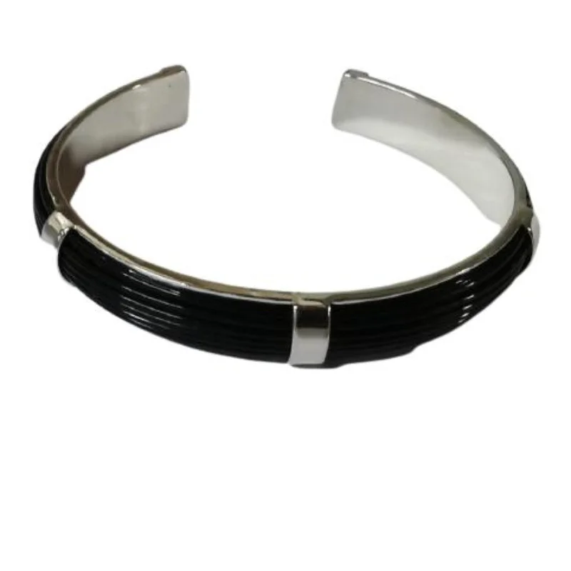 Elephant Hair domed-sleeve Bangle