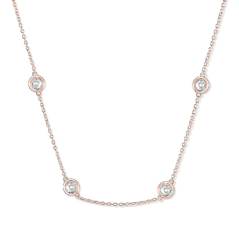 Ladies vintage necklaces-The Kali - Rose Gold