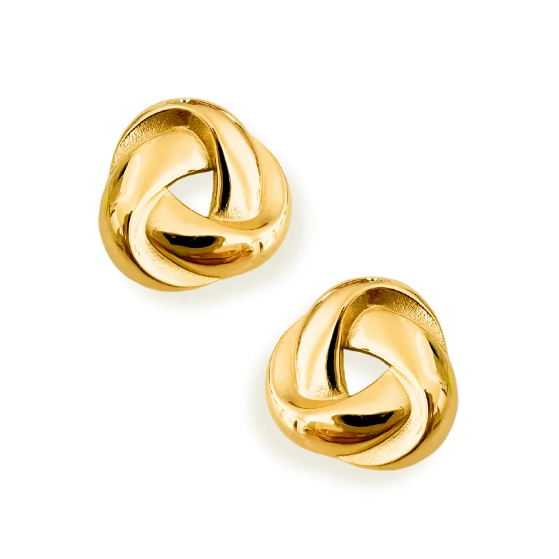 Ladies wedding earrings-Oversized Knotted Earring