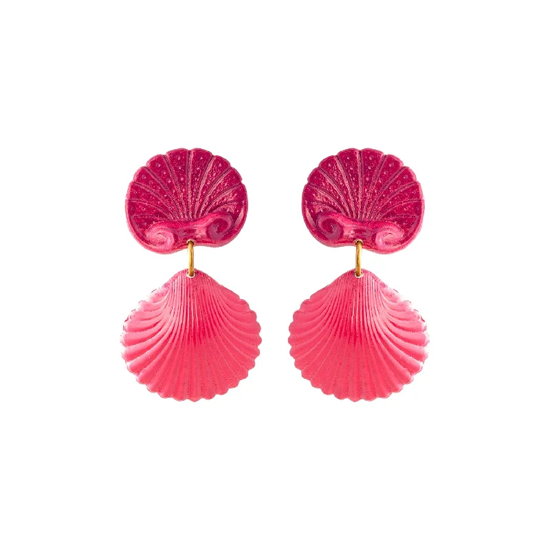 Ladies fringe earrings-Sunset Coquille Earrings