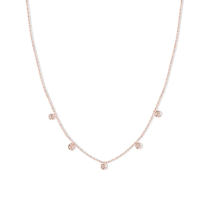 Ladies twisted necklaces-The Serene - Rose Gold