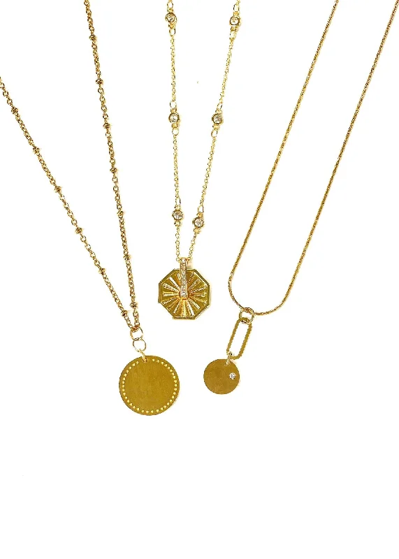 Ladies personalized gold necklaces-Mauldin