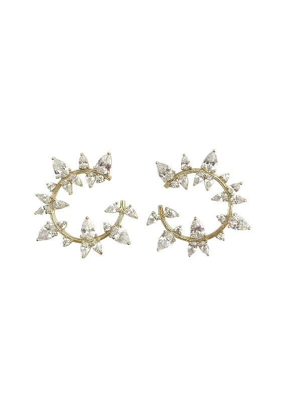 Ladies small hoop earrings-Sparkle Earring