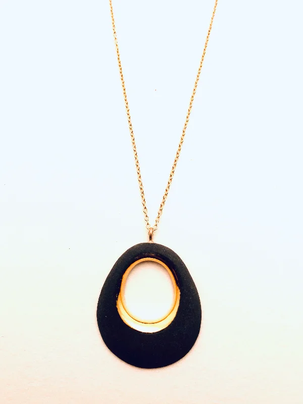 Ladies custom necklaces-Oasis Necklace, Black