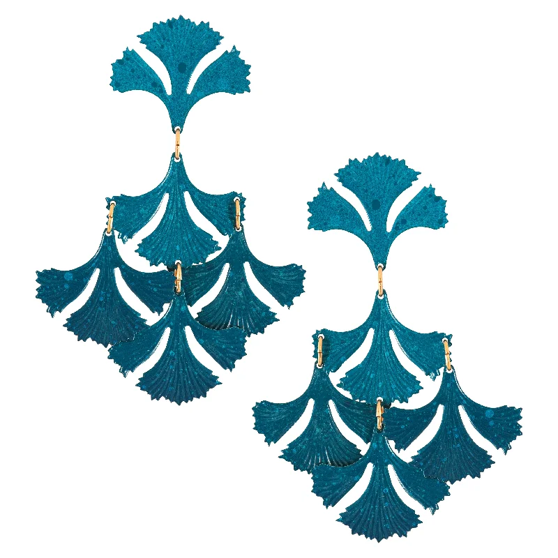 Ladies gold drop earrings-Ocean Kalina Earrings