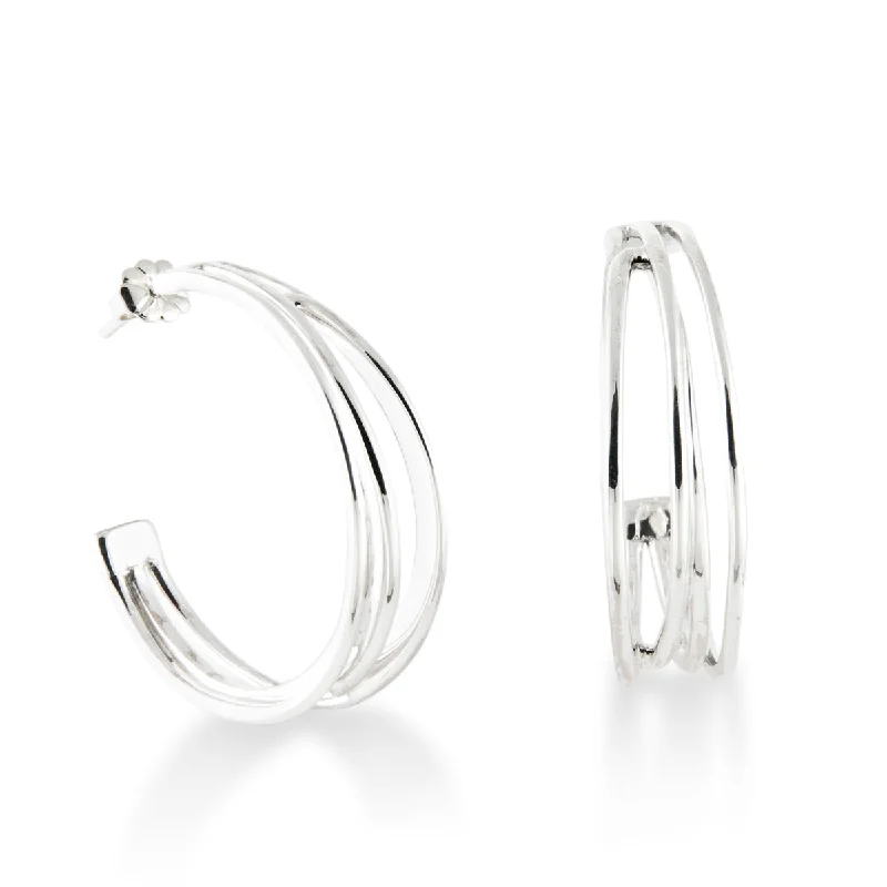 Ladies small hoop earrings-Large Wired Hoops