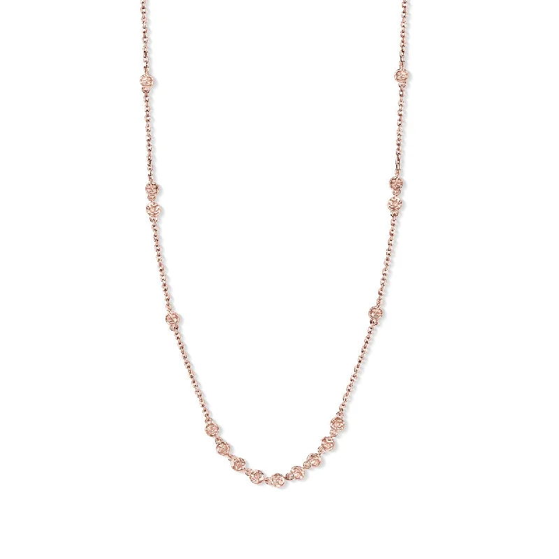 Ladies simple gold necklaces-The Josie - Rose Gold