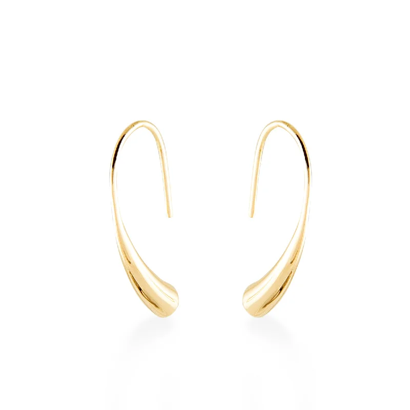 Ladies luxury earrings-Fluted Drop