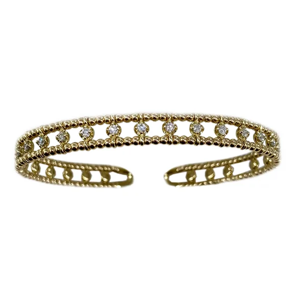 14k Yellow Gold Diamond Bangle