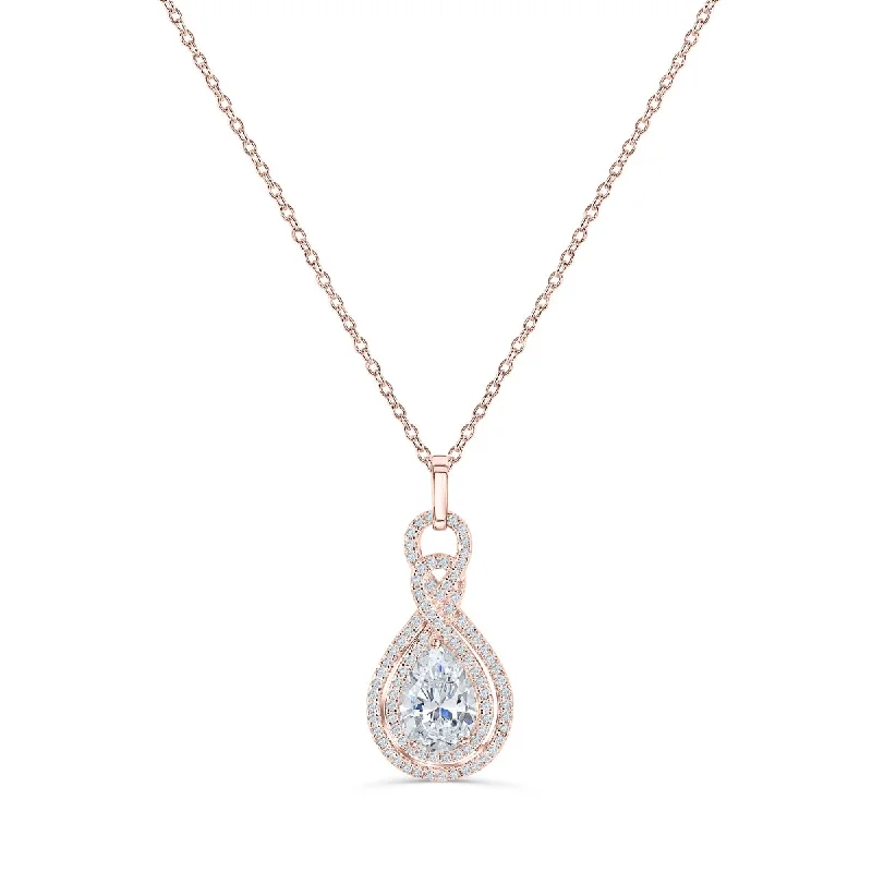 Ladies personalized necklaces-The Harmony - Rose Gold