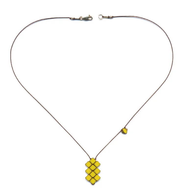 Ladies zodiac necklaces-Mustard Necklace