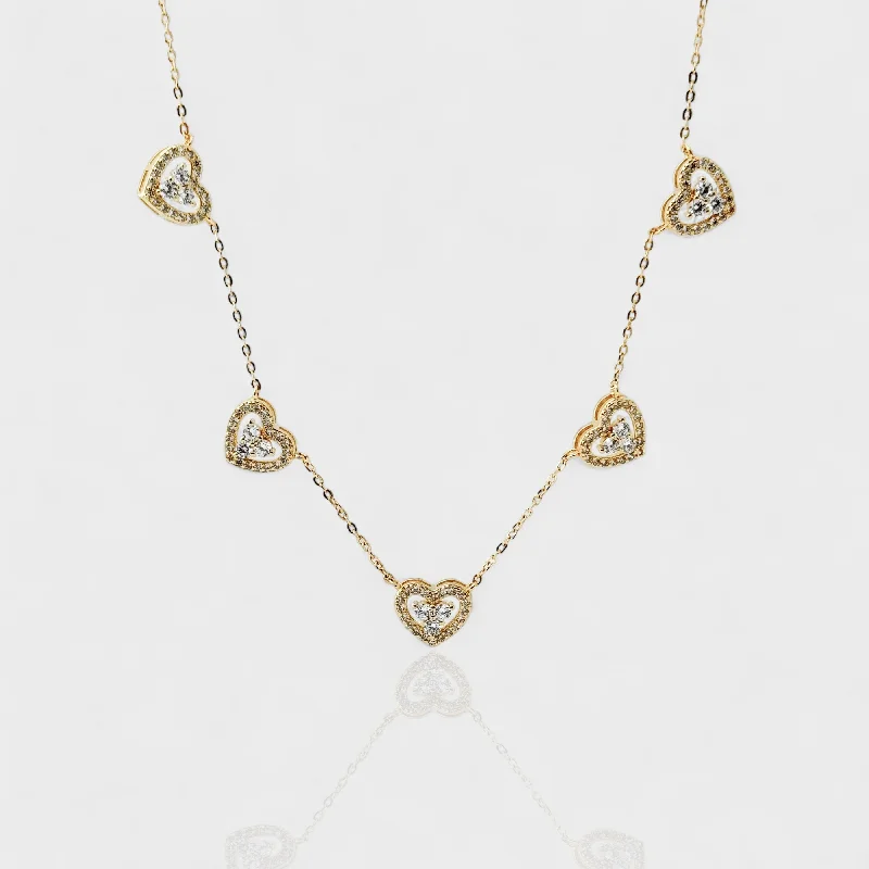 Ladies layered gold necklaces-CLEMENCE NECKLACE