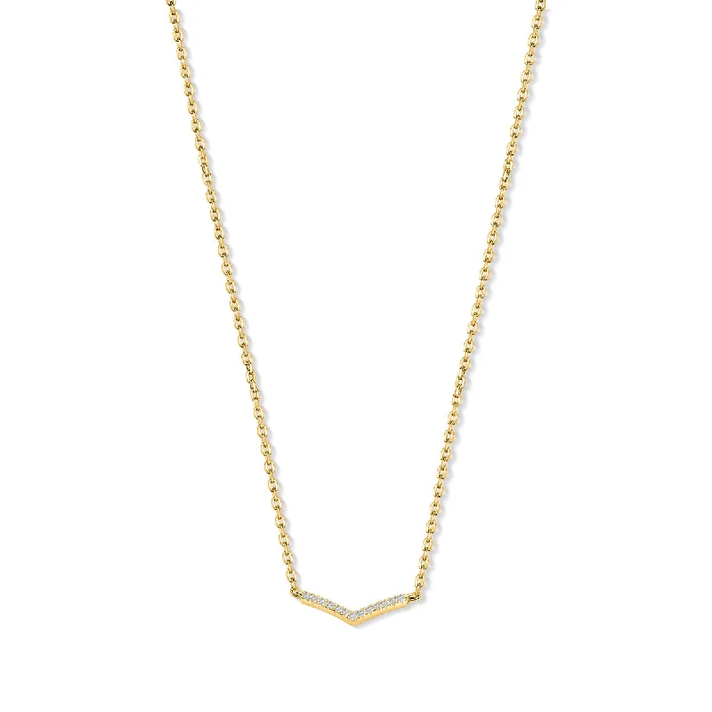 Ladies pendant necklaces with diamonds-The Willow - Gold