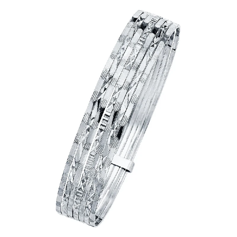 14K WHITE GOLD SEMANARIO 7DAYS BANGLE