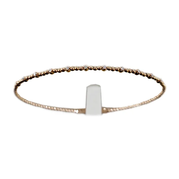 14k Rose Gold Diamond Bangle