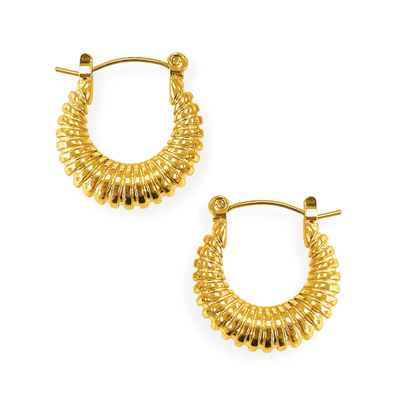 Ladies dangle earrings-Tapered Coil Hoop Earring