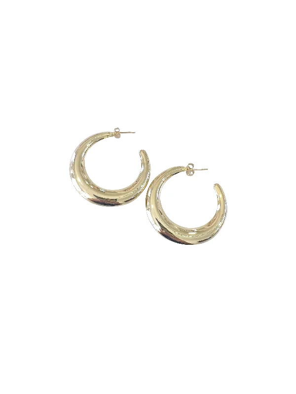 Ladies emerald earrings-Roe Hoop