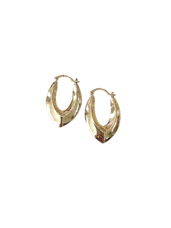 Ladies art deco earrings-Maxine Hoop