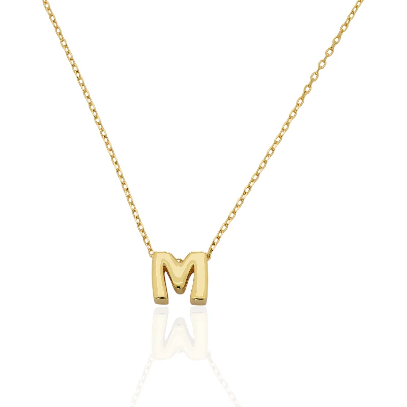 Ladies anniversary necklaces-LETTER NECKLACE