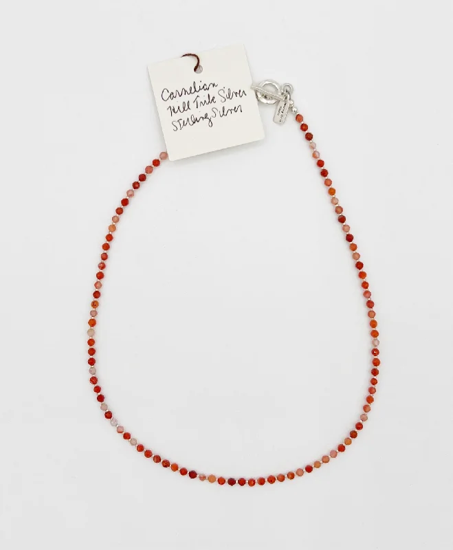 Ladies anniversary necklaces-Carnelian Hill Tribe and Sterling Silver Necklace