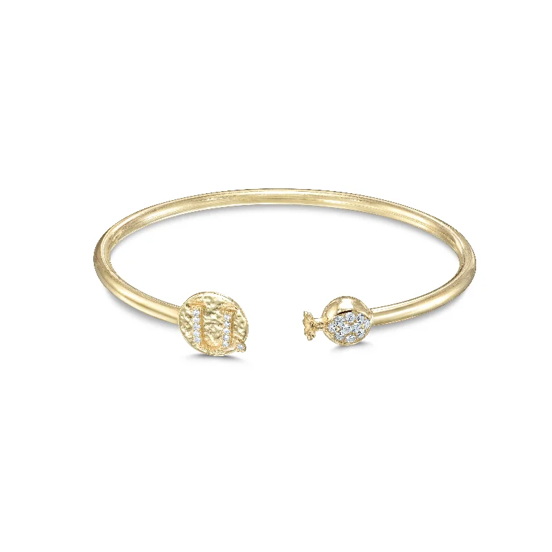 Armenian Initial Bangle Gold