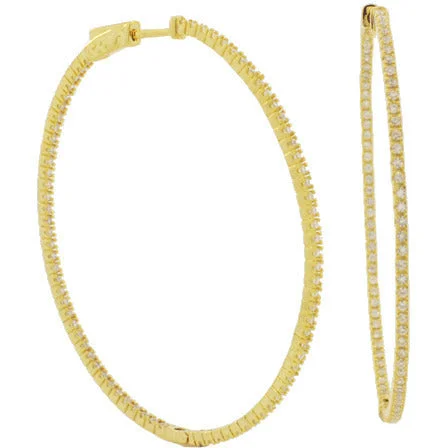 Ladies luxury earrings-Large Gold Hoop