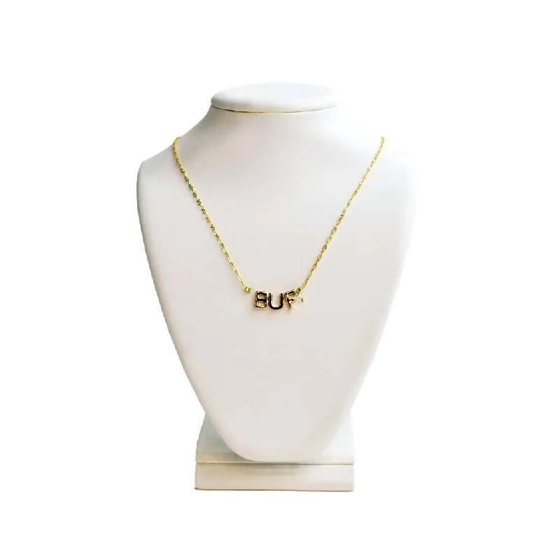 Ladies chain necklaces-BUF 15'' Adjustable Necklace