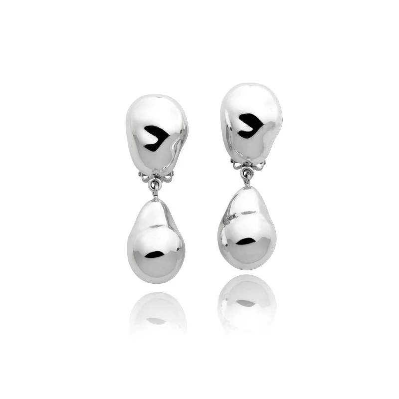 Ladies ruby earrings-Large Baroque Pearl Drop Earrings