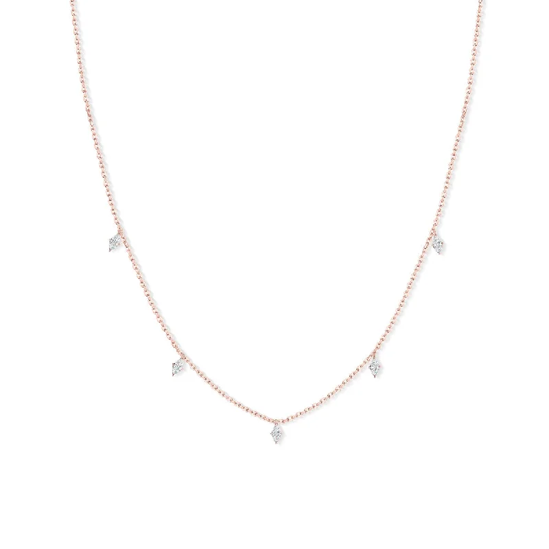 Ladies classic necklaces-The Diana - Rose Gold