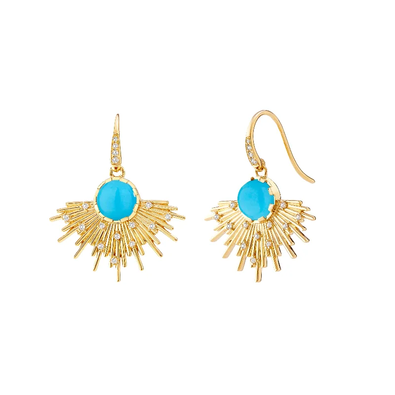 Ladies gold earrings-Cosmic Earrings